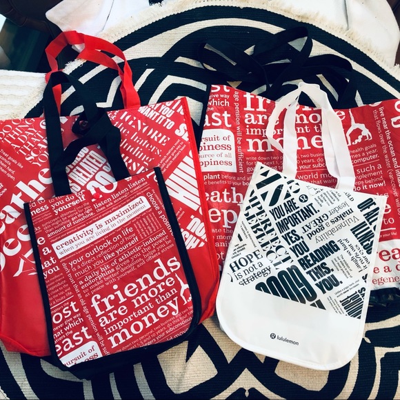 lululemon athletica Handbags - 4 LuLulemon Reusable Shopping Totes Bags